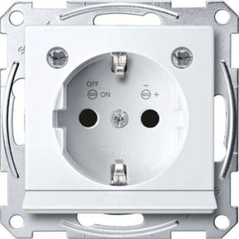 Schneider Electric System M wandcontactdoos enkel randaarde met LED