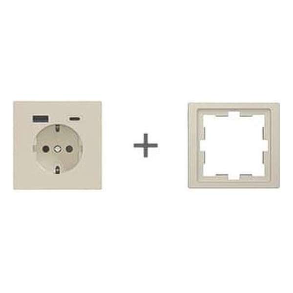 USB-Stopcontact A+C Compleet - Sahara - Merten D-Life - Schneider Electric - MTN2367-6533_TO USB-Stopcontact A+C Compleet - Sahara - Merten D-Life - Schneider Electric - MTN2367-6533_TO