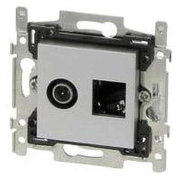 Niko stopcontact coax + RJ45 Cat5E UTP Intense sterling Niko stopcontact coax + RJ45 Cat5E UTP Intense sterling