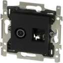 Niko Stopcontact Coax + RJ45 Cat5E UTP Intense Bronze