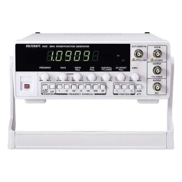 VOLTCRAFT 8202 Functiegenerator 2 MHz (max) 1-kanaals VOLTCRAFT 8202 Functiegenerator 2 MHz (max) 1-kanaals