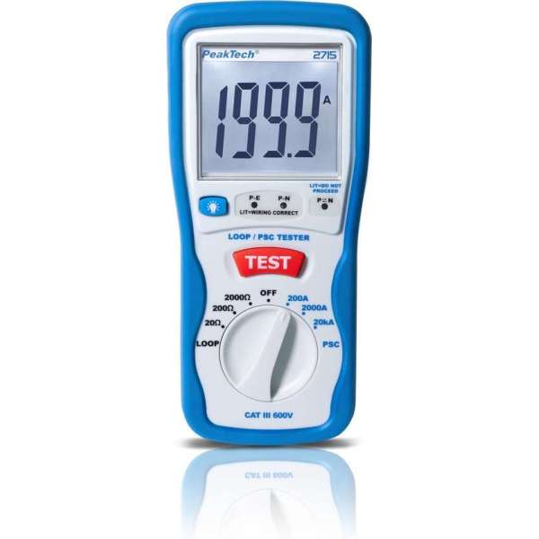 PeakTech® 2715: Digitale lus / PSC-tester PeakTech® 2715: Digitale lus / PSC-tester