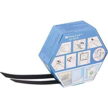 3M SJ 355D Dual Lock Klittenband Om vast te plakken Paddenstoel (l x b) 5000 mm x 25 mm Zwart 1 paar