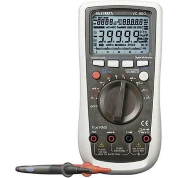 VOLTCRAFT VC880 Multimeter Digitaal Datalogger CAT III 1000 V, CAT IV 600 V Weergave (counts): 40000