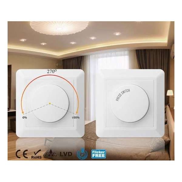 Led-dimmer inbouw 200watt Led-dimmer inbouw 200watt