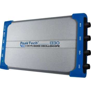 PeakTech 1330 100 MHz / 4-CH, 1 GSa / s pc-gebaseerde oscilloscoop met USB, LAN