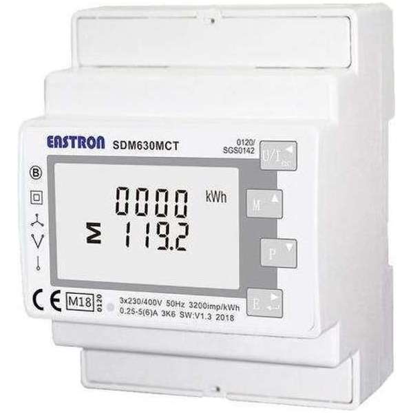 SDM630 Modbus CT MID - 3 Fase kWh voor stroomspoelen met Modbus (MID gekeurd) SDM630 Modbus CT MID - 3 Fase kWh voor stroomspoelen met Modbus (MID gekeurd)