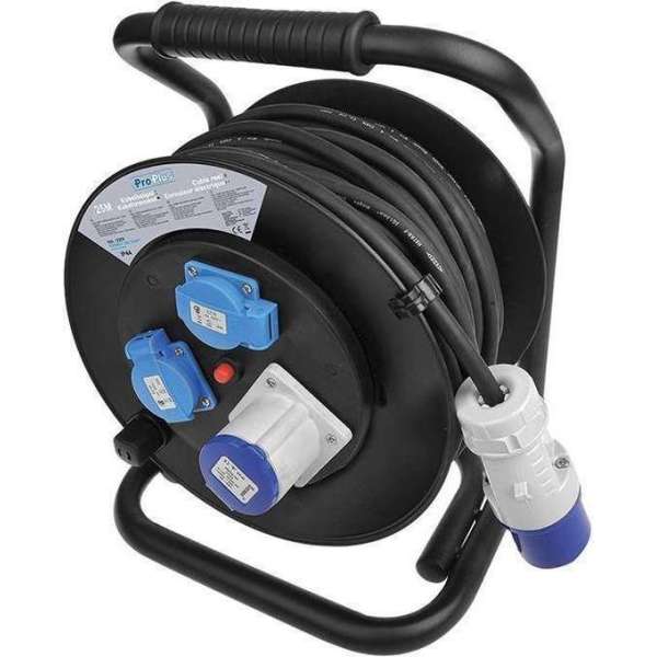 Pro+ Kabelhaspel CEE 25 Meter (2x Schuko + 1xCEE) Pro+ Kabelhaspel CEE 25 Meter (2x Schuko + 1xCEE)