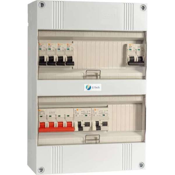 3 fase E-Tech groepenkast 4 groepen en 1 kookgroep 3 fase E-Tech groepenkast 4 groepen en 1 kookgroep