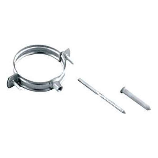 BUHO tweedelige beugel Alu-fix, alu, wit, uitw buisdiam 100 - 0mm BUHO tweedelige beugel Alu-fix, alu, wit, uitw buisdiam 100 - 0mm