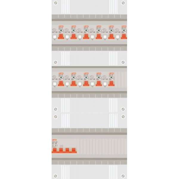 3 fase groepenkast met 11 aardlekautomaten 3 fase groepenkast met 11 aardlekautomaten