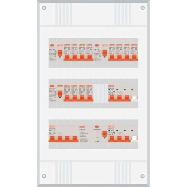 3 fase groepenkast met 12 licht groepen en 2 krachtgroepen 3 fase groepenkast met 12 licht groepen en 2 krachtgroepen