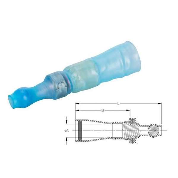 Topflux doorverbinder Blauw 25st - Kabelschoen - AMP connector Topflux doorverbinder Blauw 25st - Kabelschoen - AMP connector