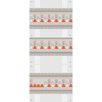 3 fase groepenkast met 16 aardlekautomaten