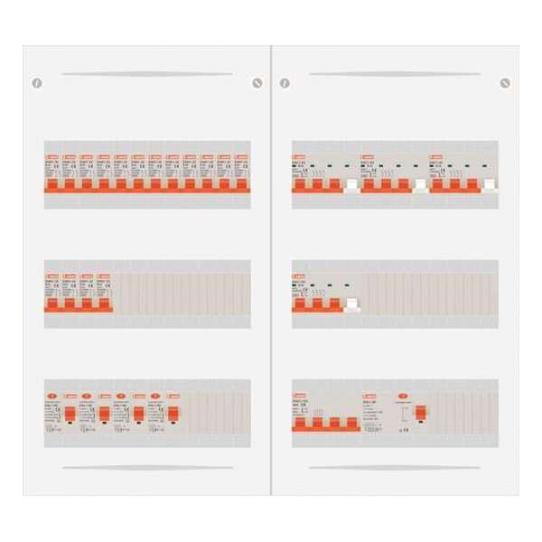 3 fase bedrijfsverdeler 63A met 16 licht groepen en 4 krachtgroepen 3 fase bedrijfsverdeler 63A met 16 licht groepen en 4 krachtgroepen