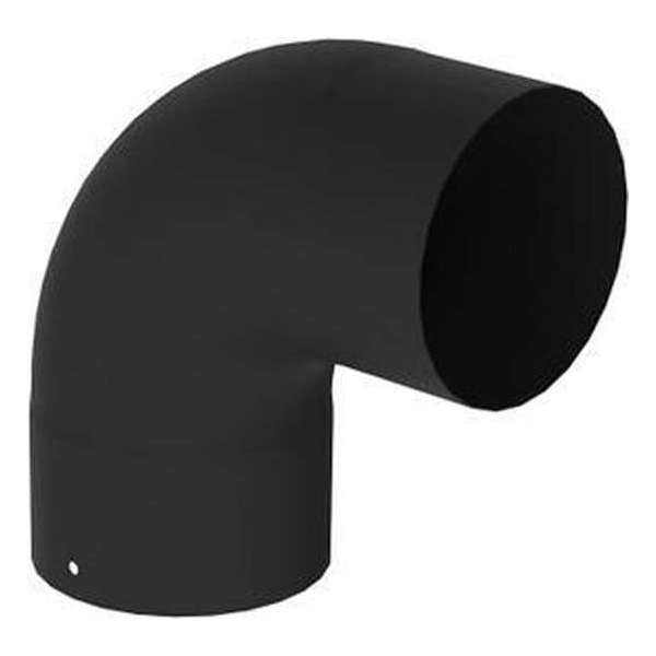Sanistal bocht 90° Ø180mm zwart geëmailleerd staal Sanistal bocht 90° Ø180mm zwart geëmailleerd staal