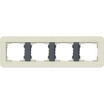 Gira E3 Zand/antraciet Afdekraam 4 voudig 214427
