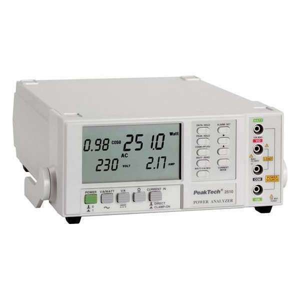 PeakTech 2510 Power analyzer met RS-232 C-interface met een resolutie van 0,1 W PeakTech 2510 Power analyzer met RS-232 C-interface met een resolutie van 0,1 W