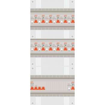 3 fase groepenkast met 13 aardlekautomaten