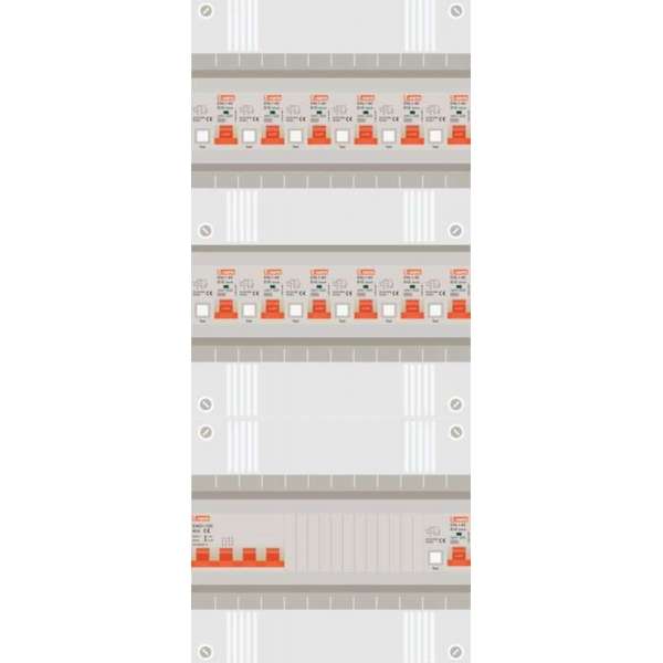 3 fase groepenkast met 13 aardlekautomaten 3 fase groepenkast met 13 aardlekautomaten
