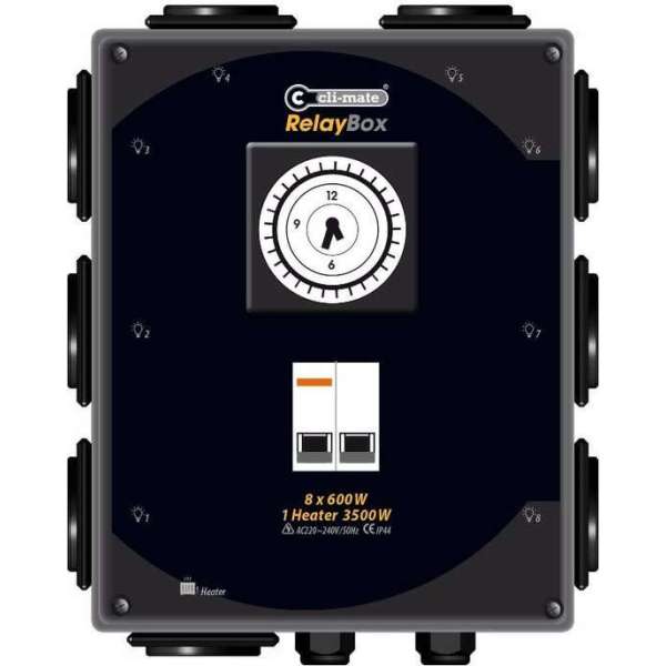 Cli-mate VOI-Box Schakelkast 8x600 watt + kachelcontact Cli-mate VOI-Box Schakelkast 8x600 watt + kachelcontact