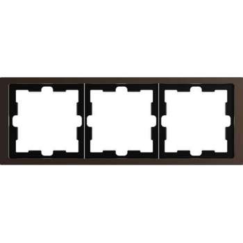 Afdekraam D-Life 3V - Metaal Mocca - Systeem Design - Schneider Electric - MTN4030-6552