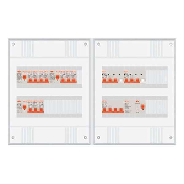 3 fase groepenkast met 10 licht groepen en 2 krachtgroepen 3 fase groepenkast met 10 licht groepen en 2 krachtgroepen