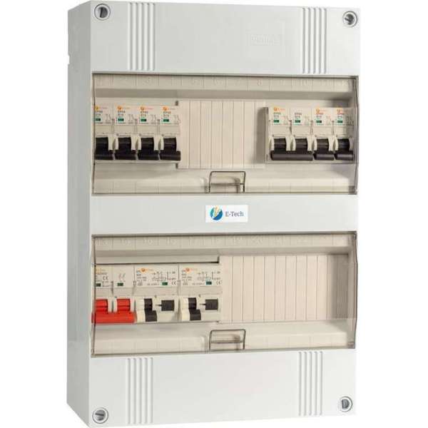 1 fase E-Tech groepenkast 8 groepen 1 fase E-Tech groepenkast 8 groepen