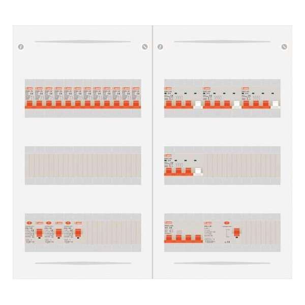 3 fase bedrijfsverdeler 40A met 12 licht groepen en 4 krachtgroepen 3 fase bedrijfsverdeler 40A met 12 licht groepen en 4 krachtgroepen