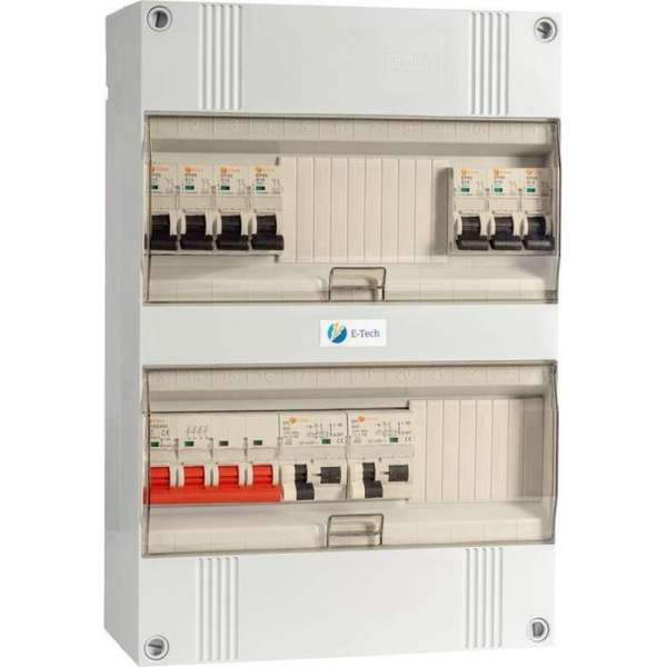 3 fase E-Tech groepenkast 7 groepen 3 fase E-Tech groepenkast 7 groepen