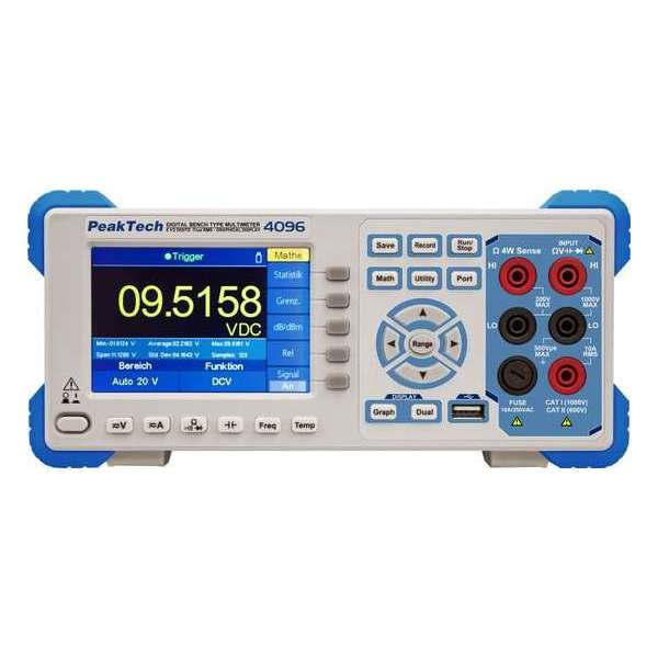 PeakTech 4096 Grafische bankmultimeter ~ 200.000 tellingen ~ met TFT, datalogger, RS-232, LAN, USB PeakTech 4096 Grafische bankmultimeter ~ 200.000 tellingen ~ met TFT, datalogger, RS-232, LAN, USB