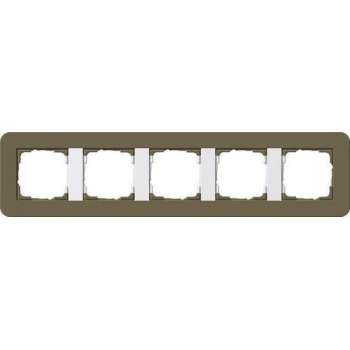 Gira E3 Umbra/wit Afdekraam 5 voudig 215416