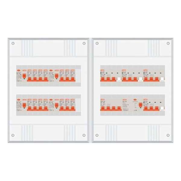 3 fase groepenkast met 14 licht groepen en 4 krachtgroepen 3 fase groepenkast met 14 licht groepen en 4 krachtgroepen