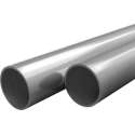 vidaXL Buizen rond V2A 2m Ø40x1,8mm roestvrij staal 2 st