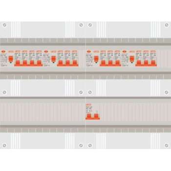 1 fase groepenkast met 13 licht groepen