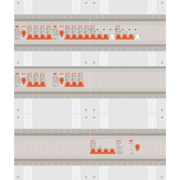 3 fase groepenkast met 14 licht groepen en 2 krachtgroepen 3 fase groepenkast met 14 licht groepen en 2 krachtgroepen