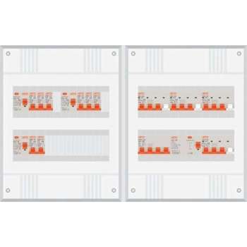 3 fase groepenkast met 8 licht groepen en 4 krachtgroepen