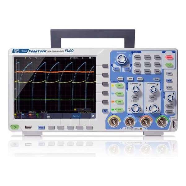 PeakTech 1340 60 MHz / 4 CH, 1 GS / s, digitale opslag-oscilloscoop PeakTech 1340 60 MHz / 4 CH, 1 GS / s, digitale opslag-oscilloscoop