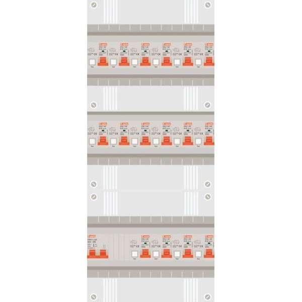 1 fase groepenkast met 16 aardlekautomaten 1 fase groepenkast met 16 aardlekautomaten
