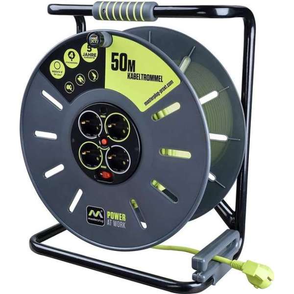 Masterplug Pro-XT Kabelhaspel - 50m - 4 stopcontacten - OXLG50164SL-PX Masterplug Pro-XT Kabelhaspel - 50m - 4 stopcontacten - OXLG50164SL-PX