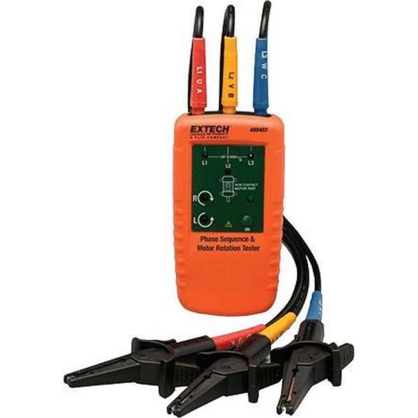EXTECH 480403: Motorrotatie en 3-fase tester EXTECH 480403: Motorrotatie en 3-fase tester