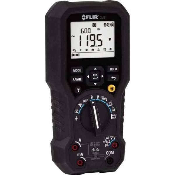 FLIR DM91 Multimeter Datalogger CAT IV 600 V, CAT III 1000 V FLIR DM91 Multimeter Datalogger CAT IV 600 V, CAT III 1000 V