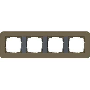 Gira E3 Umbra/antraciet Afdekraam 4 voudig 214426