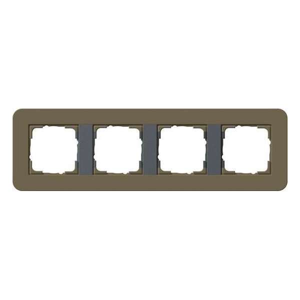 Gira E3 Umbra/antraciet Afdekraam 4 voudig 214426