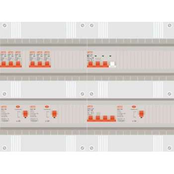 3 fase groepenkast met 6 licht groepen en 1 krachtgroep