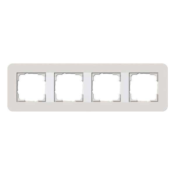 Gira E3 Lichtgrijs/wit Afdekraam 4 voudig 214411 Gira E3 Lichtgrijs/wit Afdekraam 4 voudig 214411