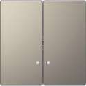 Dubbele Wip Controlevenster - Metaal - Nikkel Metallic - Systeem Design - Schneider Electric - MTN3420-6050
