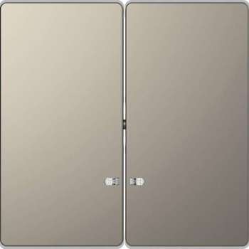 Dubbele Wip Controlevenster - Metaal - Nikkel Metallic - Systeem Design - Schneider Electric - MTN3420-6050