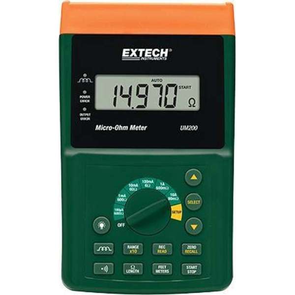 EXTECH UM200: Hoge resolutie Micro-Ohm Meter EXTECH UM200: Hoge resolutie Micro-Ohm Meter