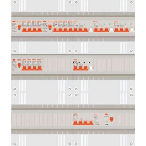 3 fase groepenkast met 12 licht groepen en 4 krachtgroepen 3 fase groepenkast met 12 licht groepen en 4 krachtgroepen
